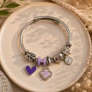 pulsera Trébol morado
