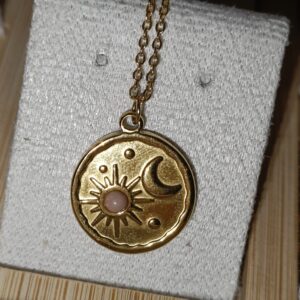 Collar Piedra Sol, luna y estrellas