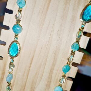 Collar Cuarzo Aqua y amazonita