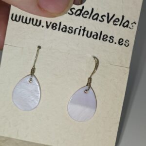 Pendientes nácar morado claro