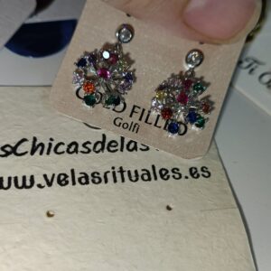 Pendientes cristales colores