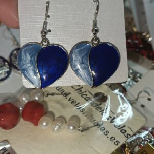 Pendientes Corazones azules
