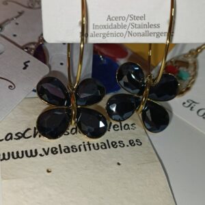 Pendientes mariposas cristal negro