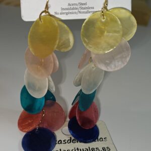 Pendientes nácar colores