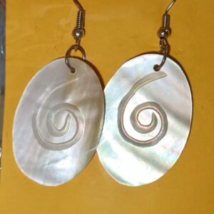 Pendientes nácar ovalado