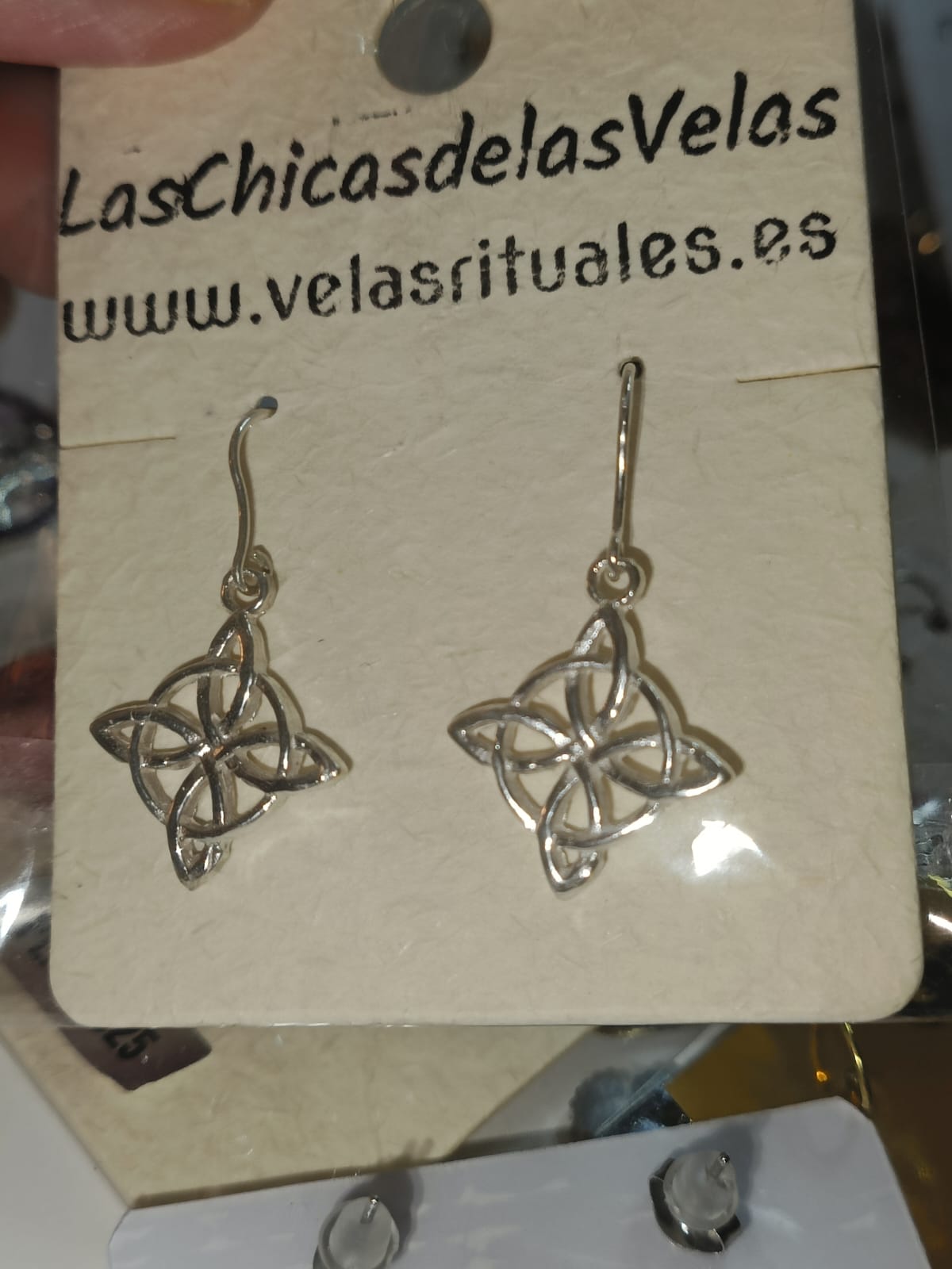 Pendientes nudo de bruja - Plata