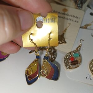 Pendientes rombos 3 piezas colores