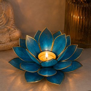 Porta vela loto Azul
