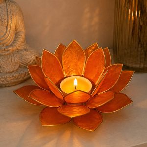 Porta vela loto Naranja