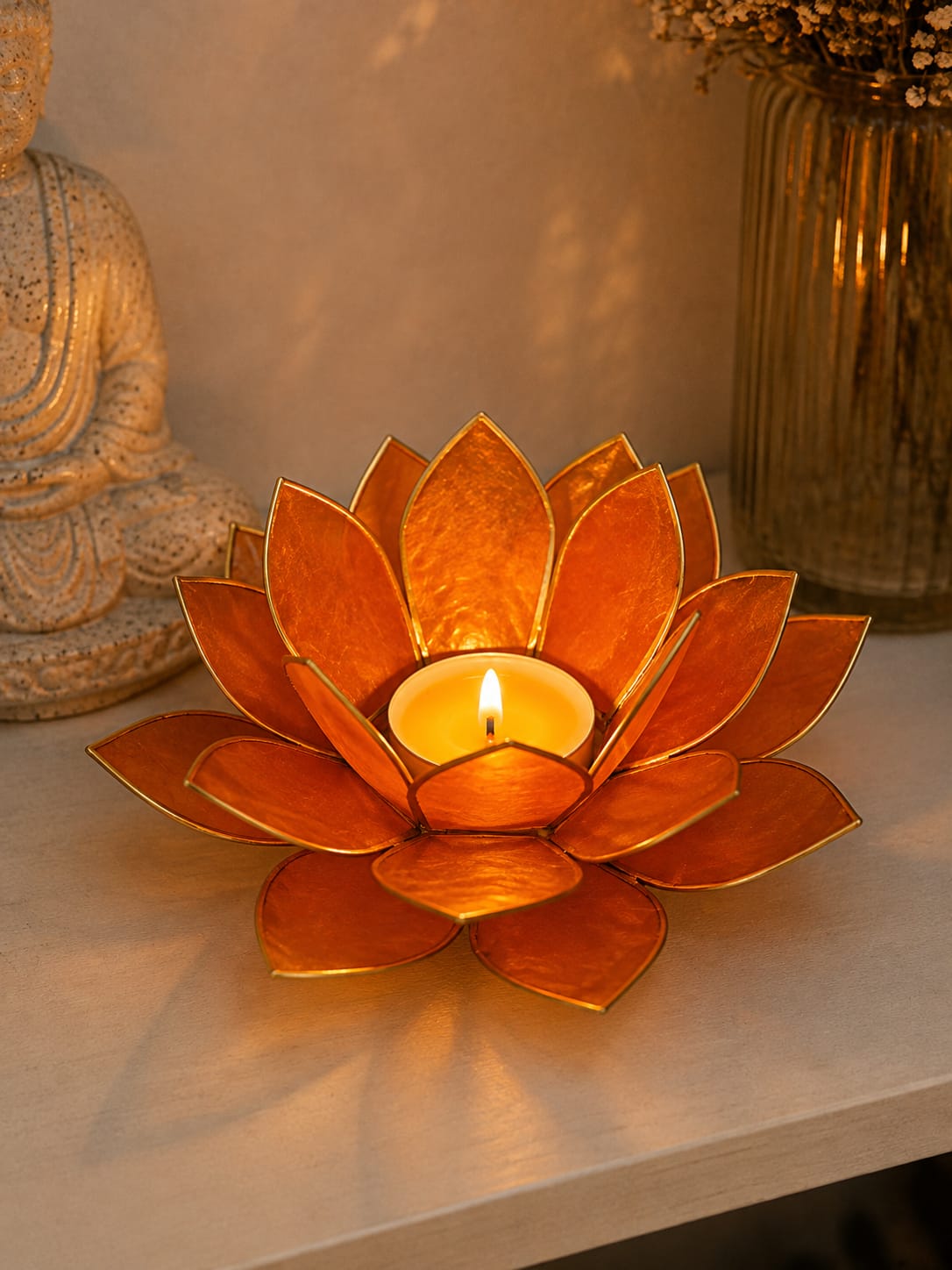 Porta vela loto Naranja
