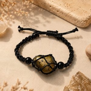 pulsera adaptable para minerales   negra