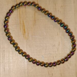 Pulsera Hematite Aqua 4mm