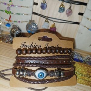 pulsera ojo turco marrón
