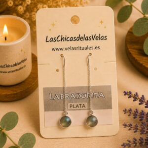 Pendientes labradorita - Plata