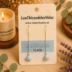 Pendientes larimar - Plata