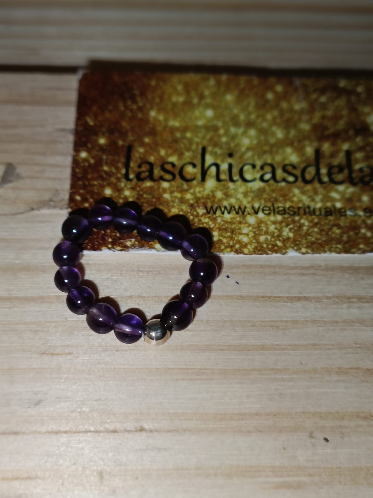 Anillo elástico Amatista - plata