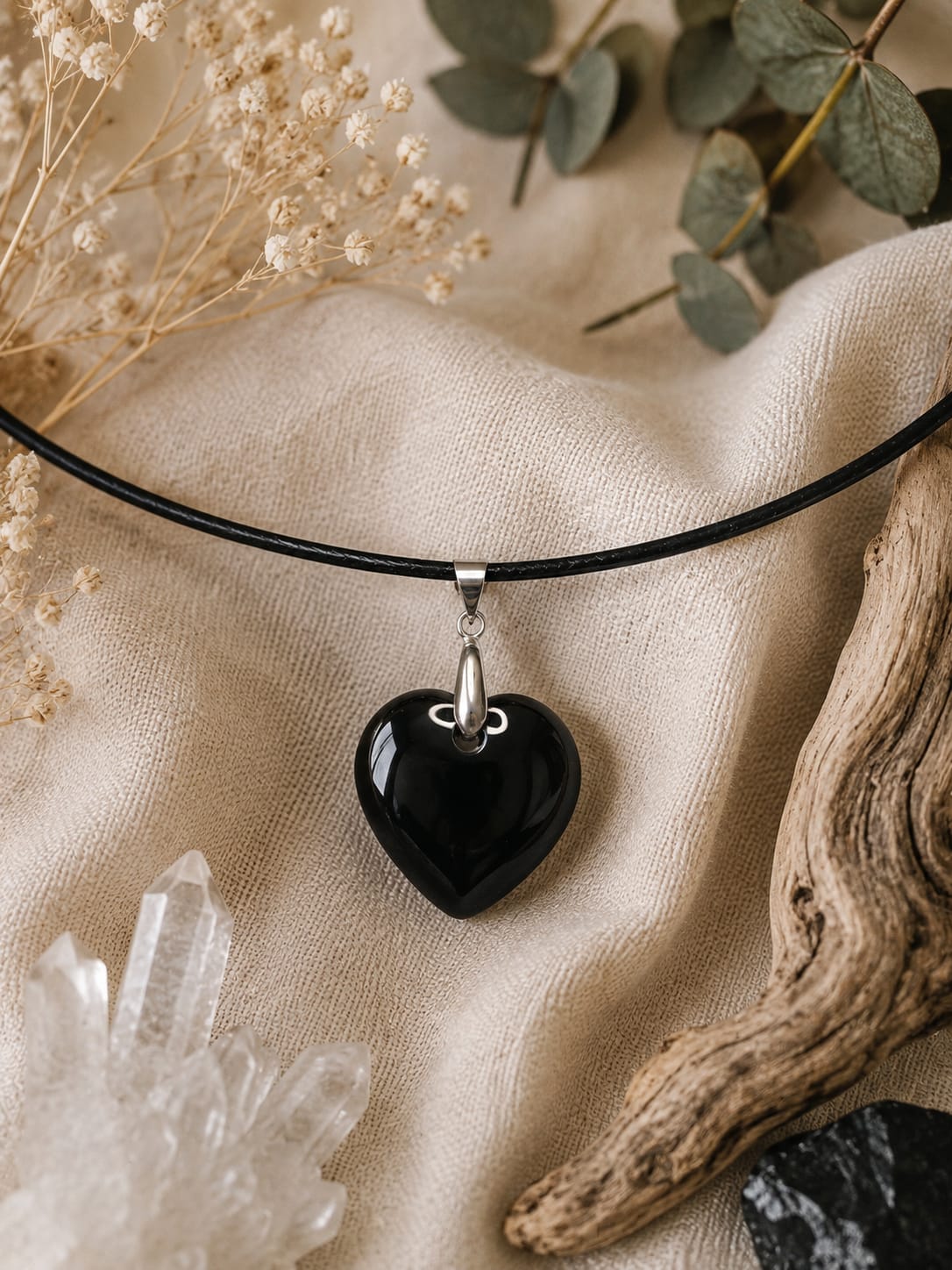 Colgante Obsidiana corazón