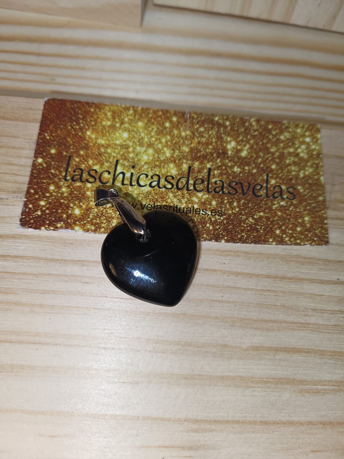 Colgante Obsidiana corazón