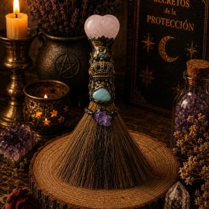 escoba de bruja - cuarzo rosa