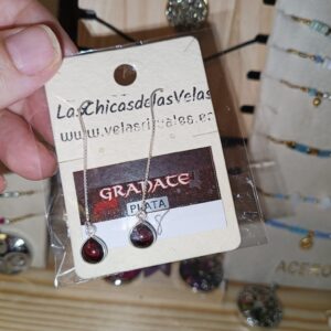 Pendientes Granate - plata