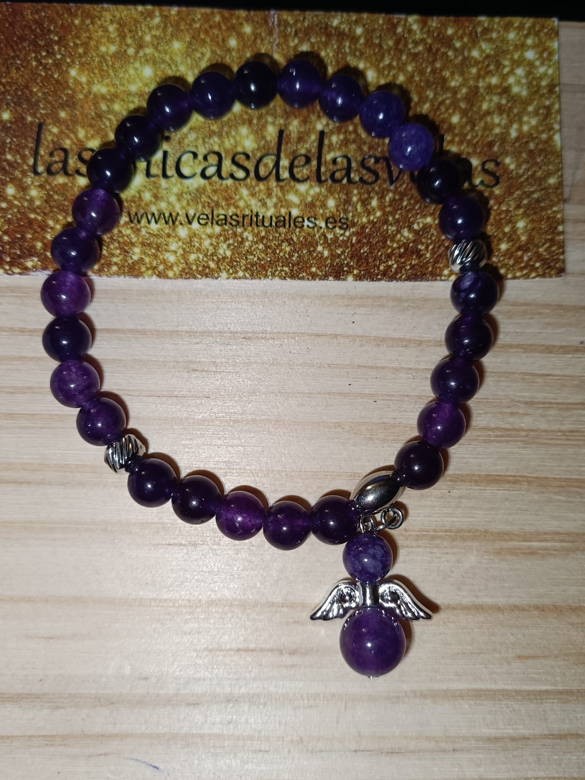 Pulsera Amatista con dije 6 mm