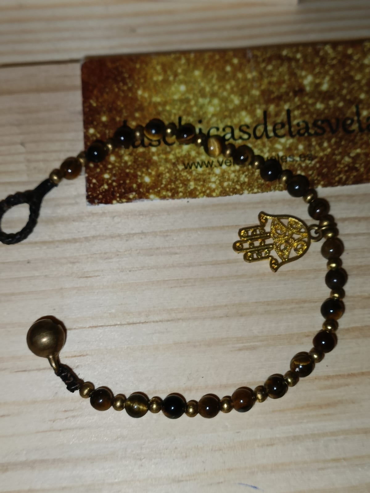pulsera ojo de tigre - mano de fátima