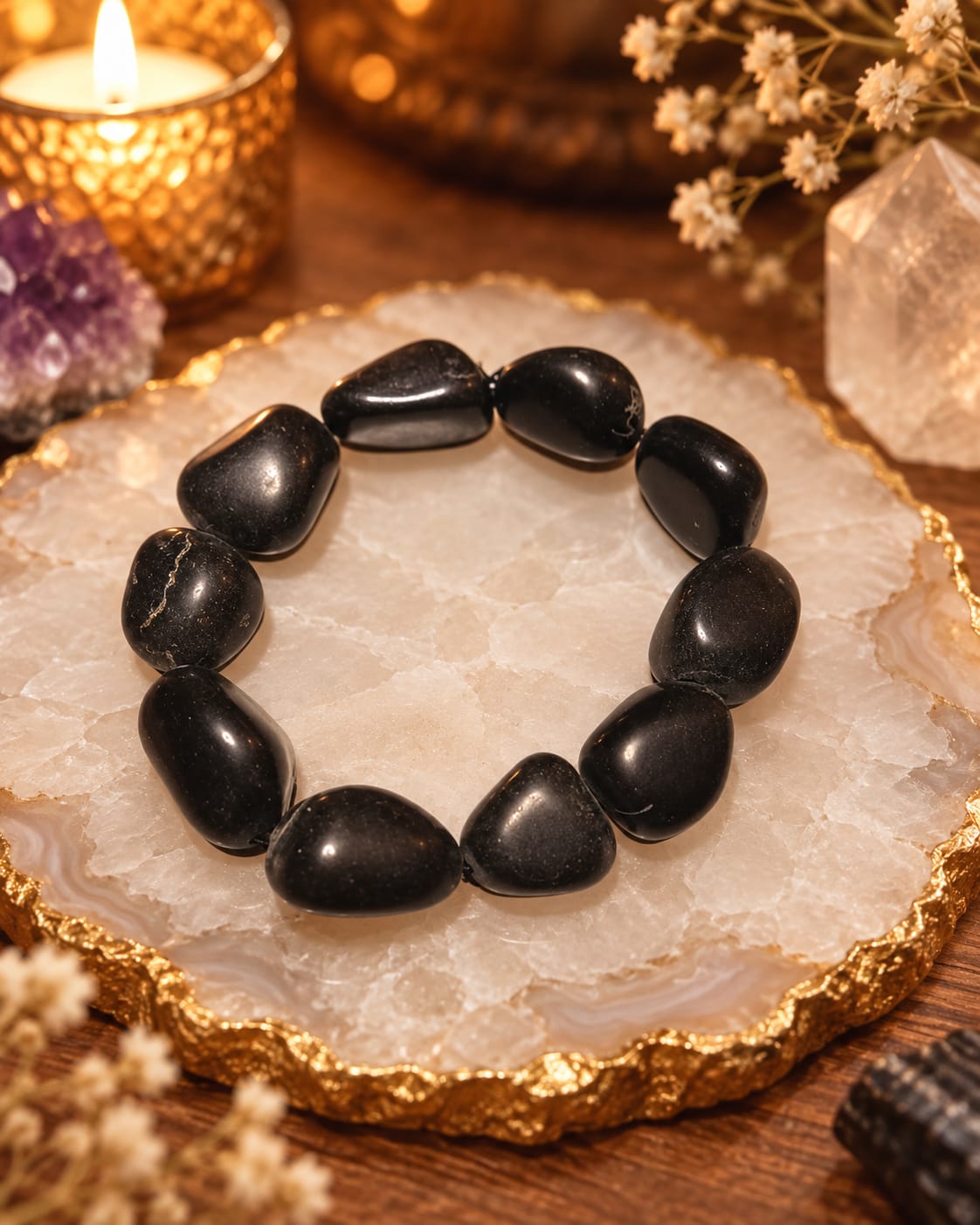 Pulsera Turmalina piedras grandes Protección