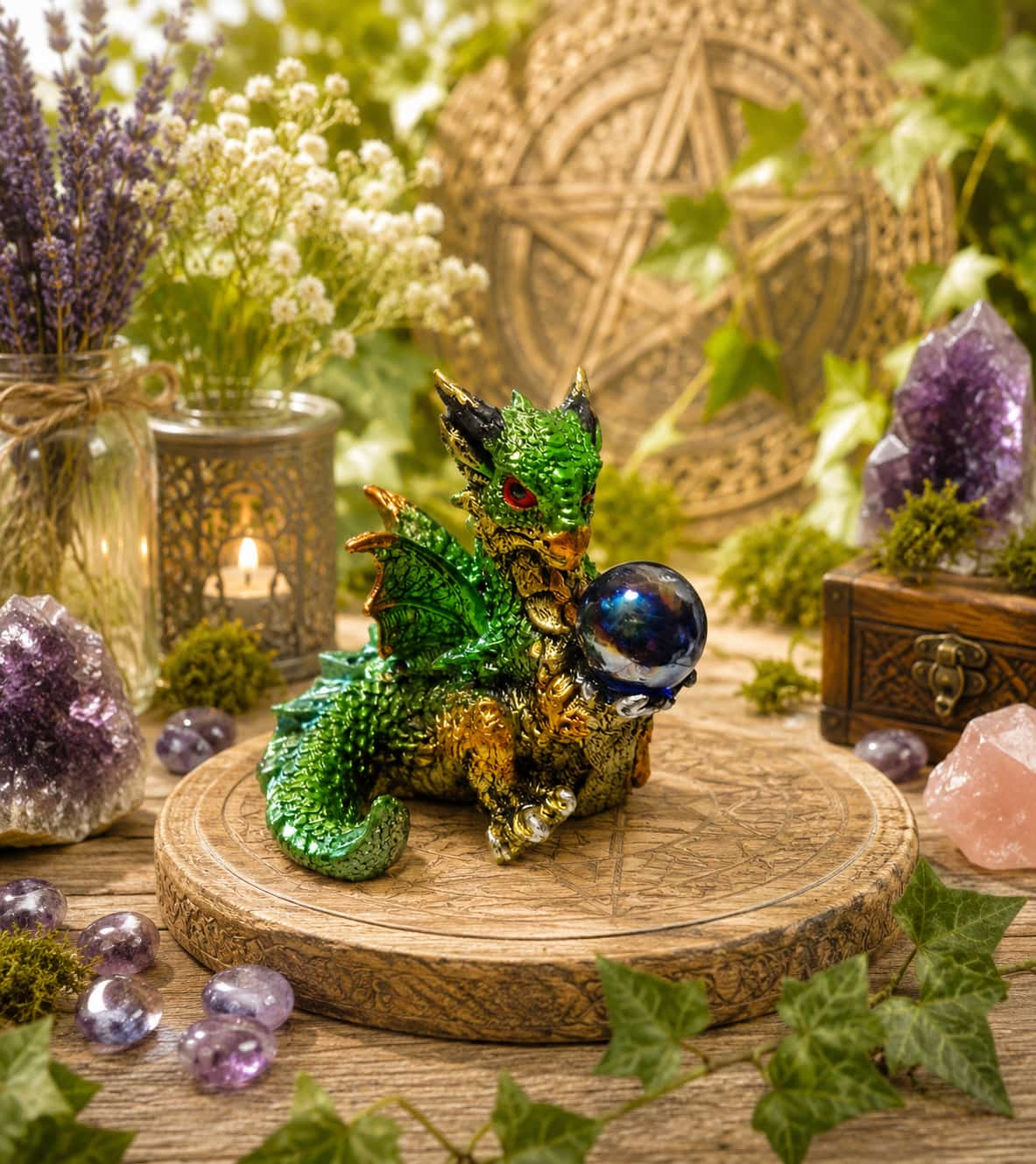 Dragón pequeño verde