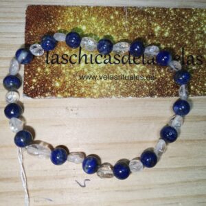 Pulsera Lapislazuli y cuarzo tamaño grande