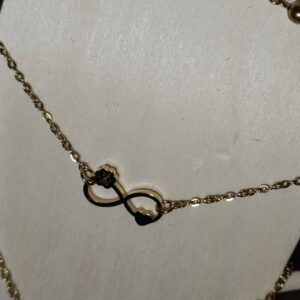 Tobillera infinito con patita y corazón perro