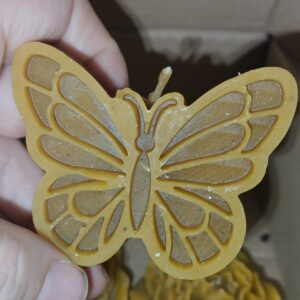 Vela cera de abeja mariposa