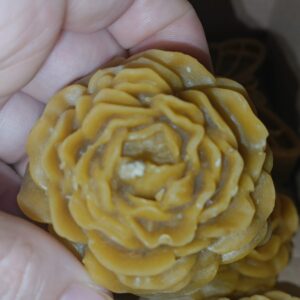 Vela cera de abeja rosa