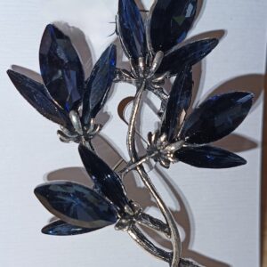 Broche de solapa flor azul