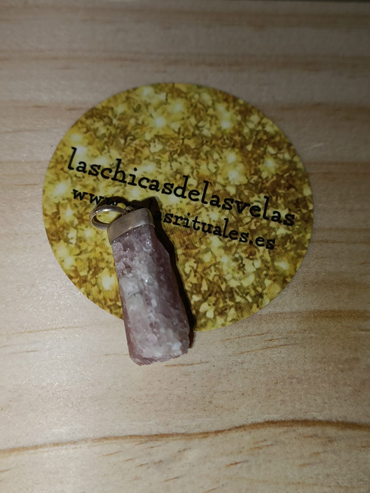Colgante Turmalina Rosa plata