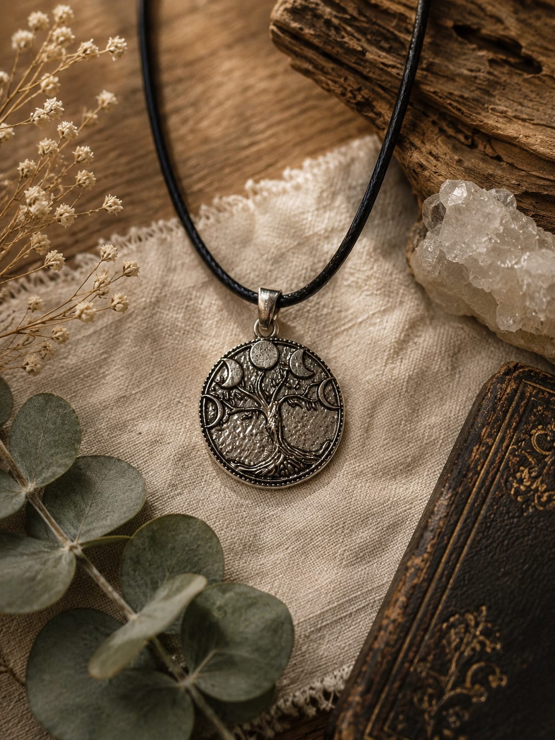 Collar Árbol de la vida con ciclo lunar