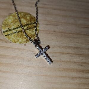 Collar Cruz acero (plateado)