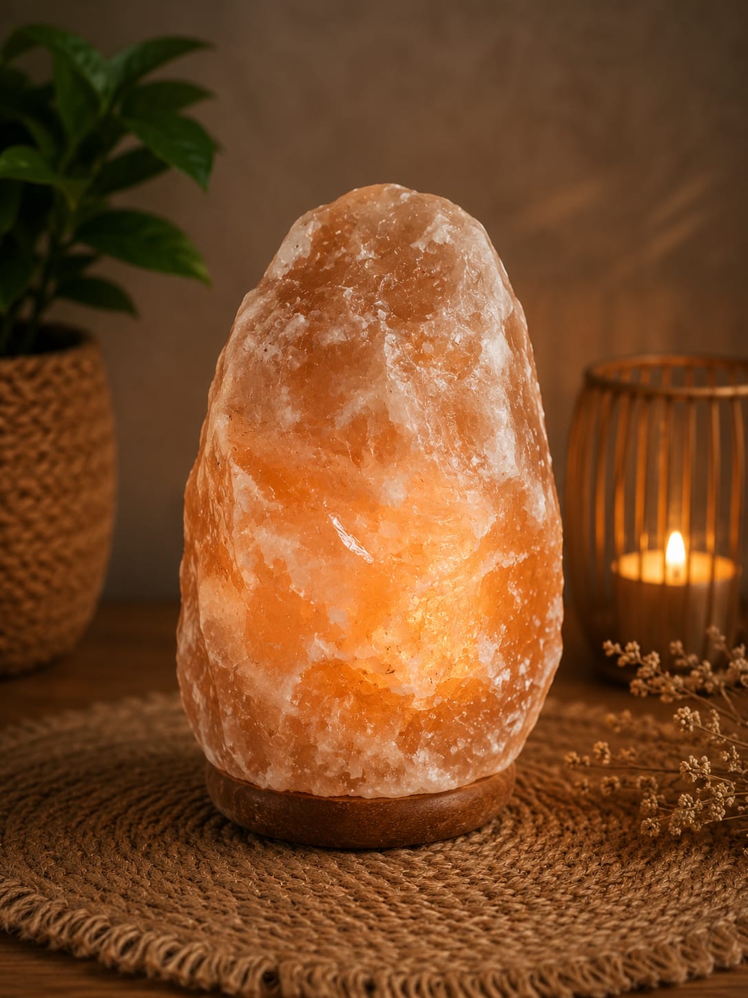 Lámpara de sal naranja Himalaya 2-4 kg