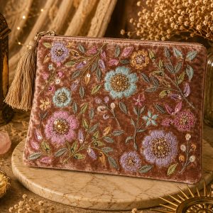 Bolsa tarot Flores beige