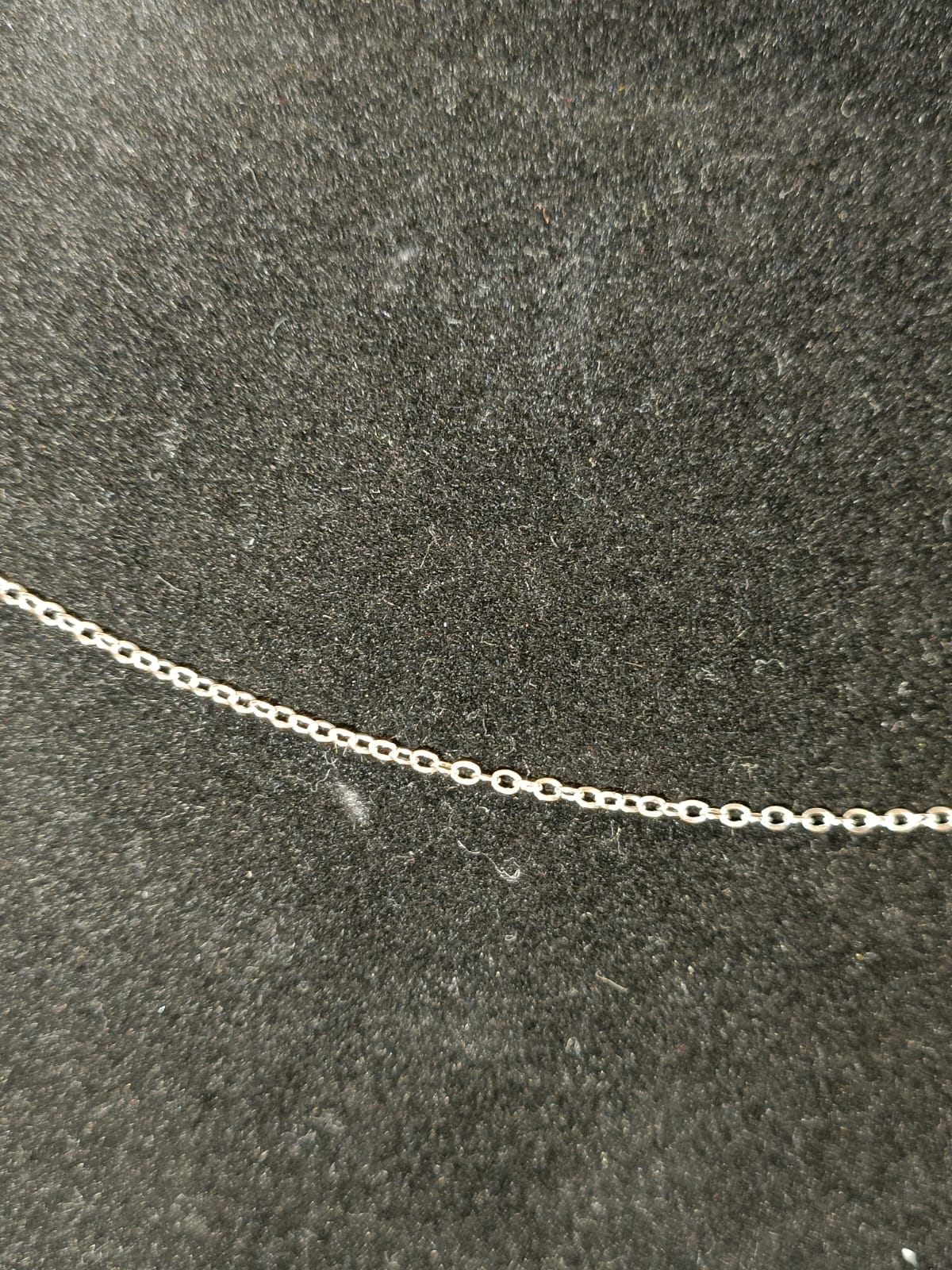 Cadena de Acero 60 + 5 cm plateado 0.35mm