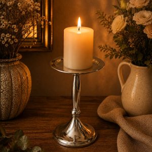 Candelabro Peana Plateada