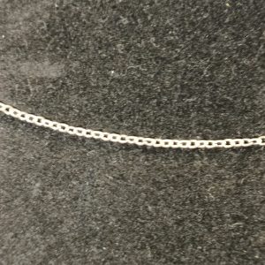 Cadena de Acero 60 + 5 cm plateado  0.40mm
