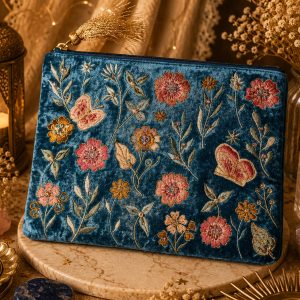 bolsa tarot flores Azul
