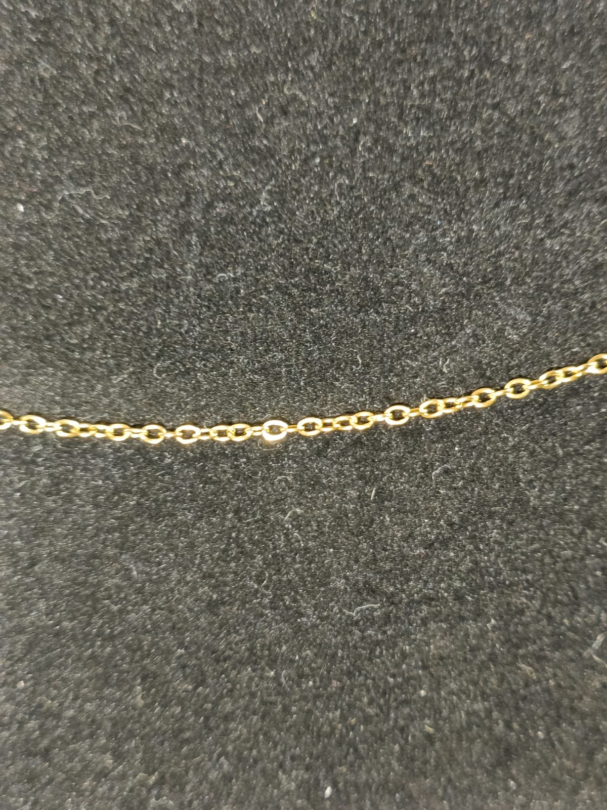 Cadena de Acero 60 + 5 cm dorado 0.35mm