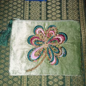 Bolsa terciopelo Trébol