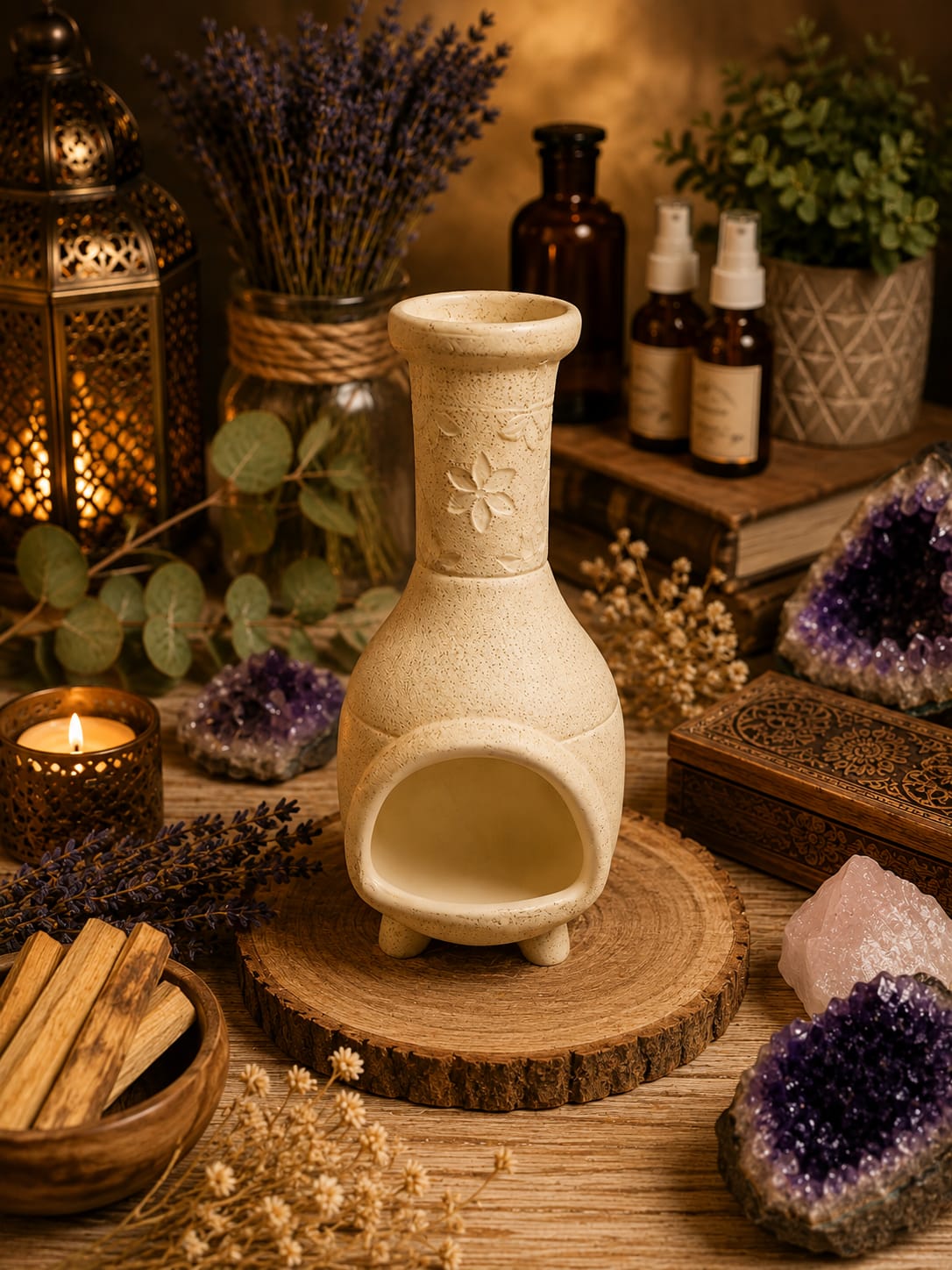 Quemador palo santo y atados