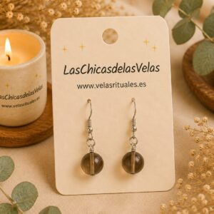Pendientes cuarzo ahumado