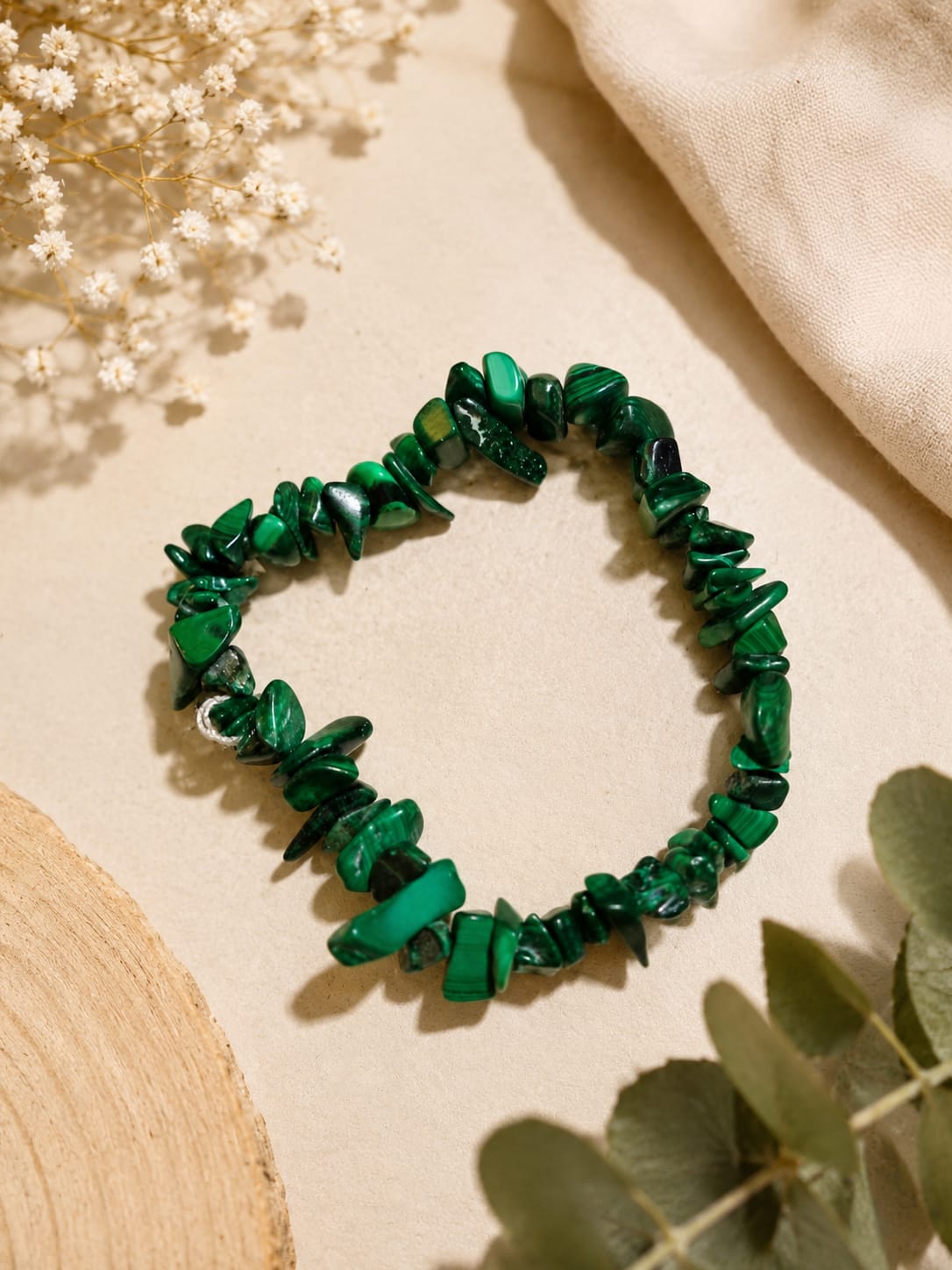 Pulsera Malaquita chip