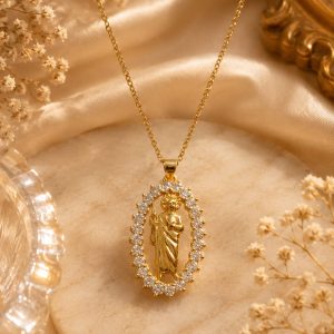 Collar San Judas Tadeo con cristales