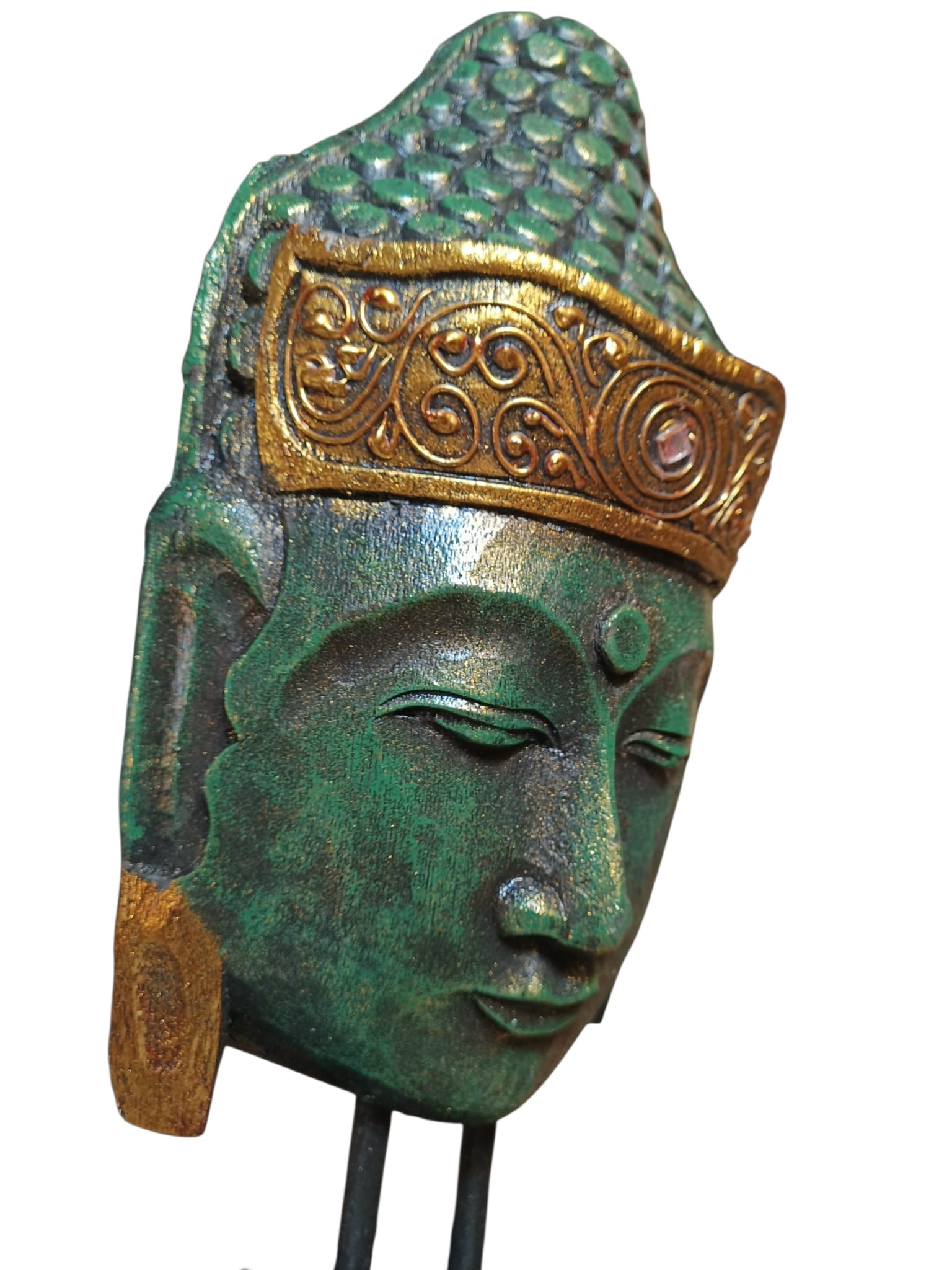 Figura de Buda en Madera pintada de 40 cm - Imagen 3