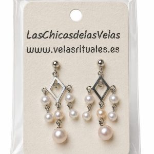 Pendientes perla - plata